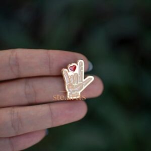 Pin Libras - EU TE AMO