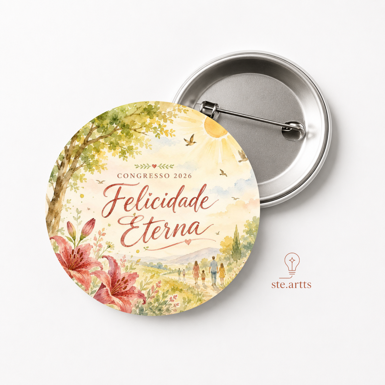 Bottons "COLEÇÃO FELICIDADE ETERNA"