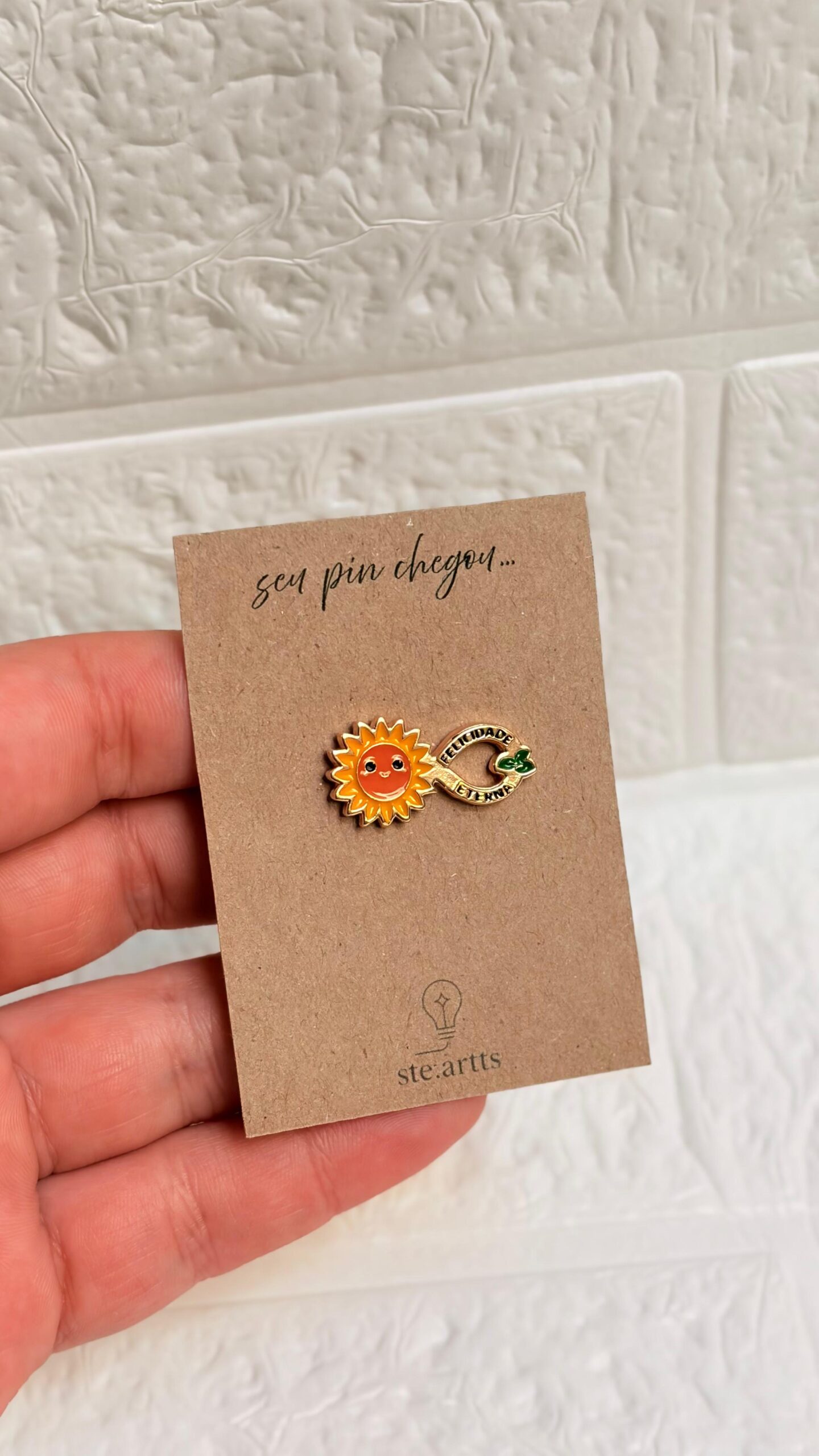 Pin Girassol Felicidade Eterna Infantil – Congresso JW 2026